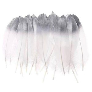 50 Count Dipped Gold & Silver Feathers 6-8 inch Natural Feather Wedding Decor